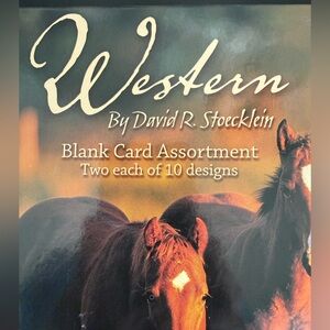 Western Horses by David R Stoecklein blank greeting card assortment
